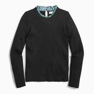 NWT J. Crew Factory Ruffle Trim Sweater S